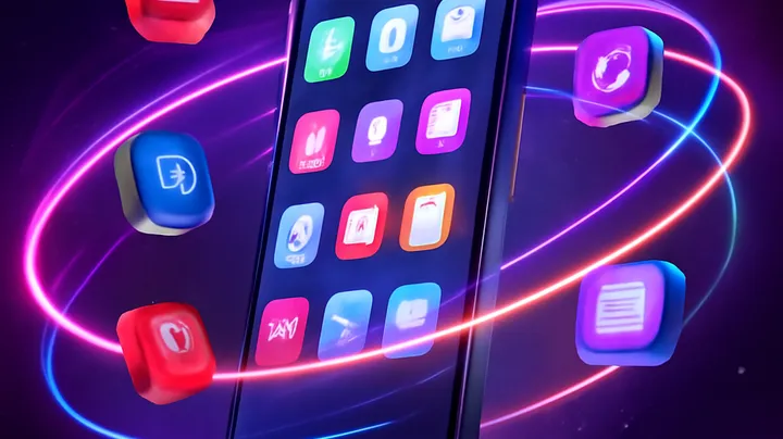 GT999 COM Sleek smartphone floating in space