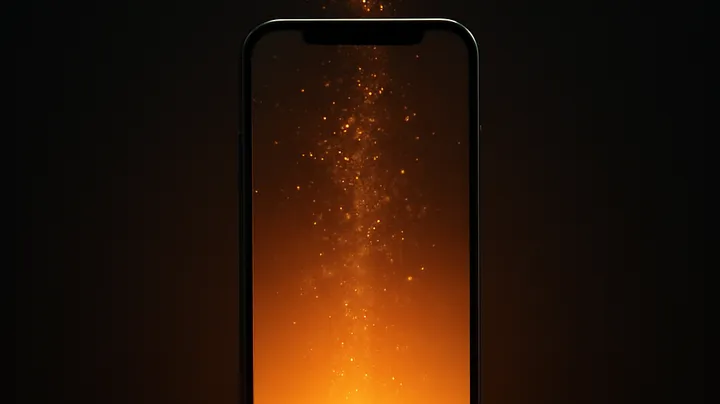 GT999 COM Modern phone with glowing screen